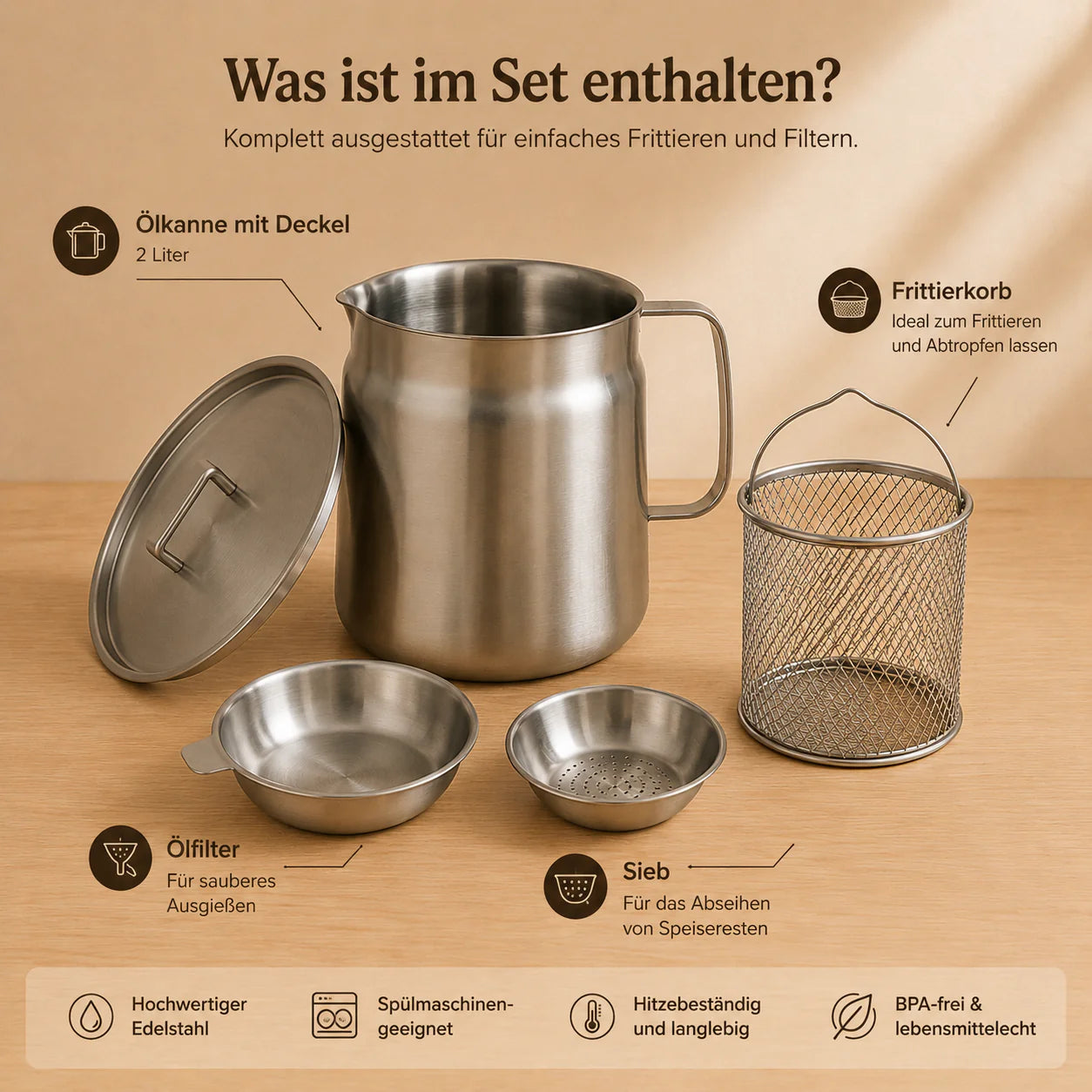 Ellis™ Edelstahl Frittier-Topf