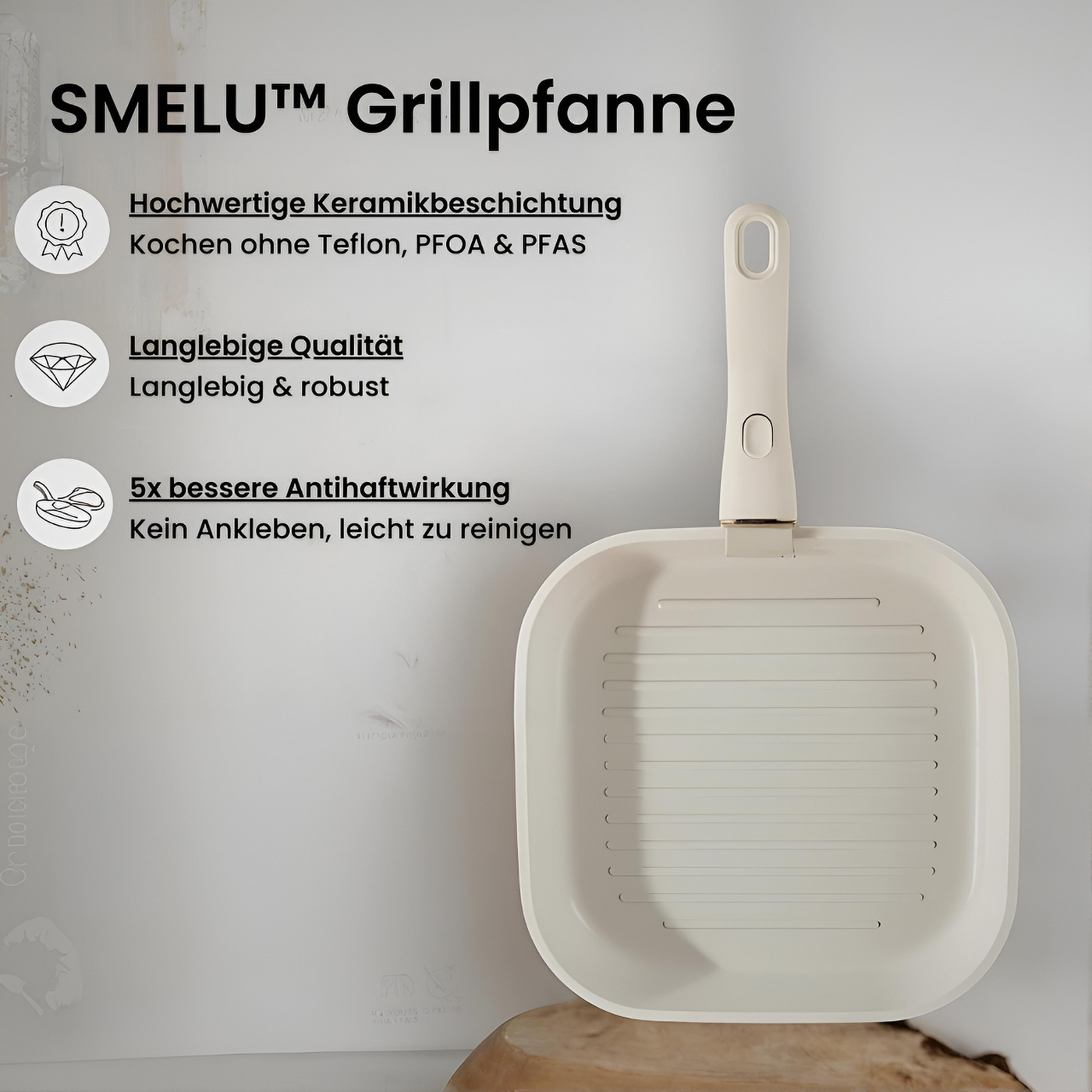 SMELU™ Keramische Antihaft-Grillpfanne 30cm