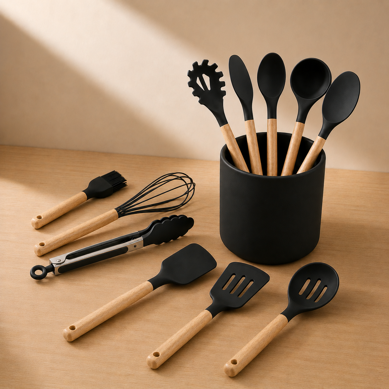 Ellis Küche Küchenutensilien-Set — 12-tlg im Halter